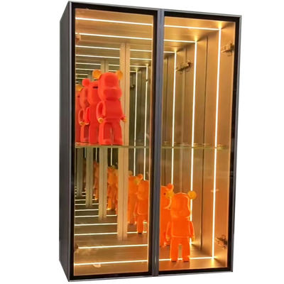 Couleurs personnalisables LED Light Strip Glass Infinity Mirror Casse d'affichage pour modèles Lego