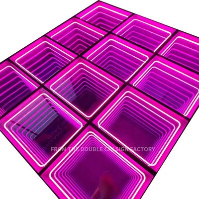 2023 Meilleur produit de riches couleurs intérieures 3D Mirror Neon Dance Floor pour DJ Disco Party