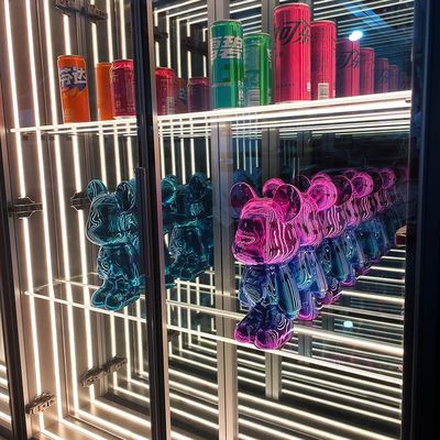 Couleurs personnalisables LED Light Strip Glass Infinity Mirror Casse d'affichage pour modèles Lego