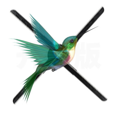 Ratio de contraste 1.28mm WiFi 3D Hologramme publicitaire ventilateur avec 2 lames et affichage LED