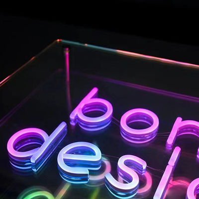Miroir à plusieurs couches 3D Neon Sign Miroir avec logo LED de couleur personnalisée Gradient Parfait