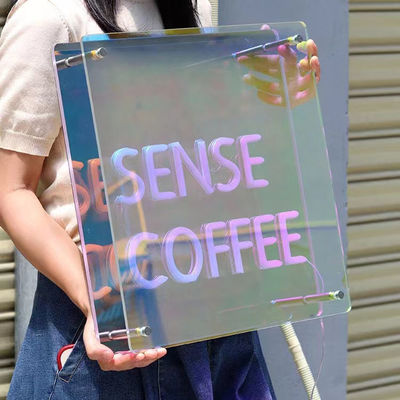 Miroir à plusieurs couches 3D Neon Sign Miroir avec logo LED de couleur personnalisée Gradient Parfait