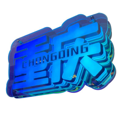 DC12V/AC110-220V Logo personnalisé à l'infini couleur LED 3D Neon Wall Tunnel pour DJ Disco Party