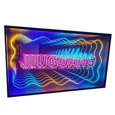 12V Sign Neon personnalisé Infinity Mirror Led Logo Multi-couche 3d plancher de danse pour la décoration intérieure