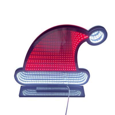 L'éclairage à LED multicouche miroir néon abîme miroir signes d'art pour la décoration de Noël