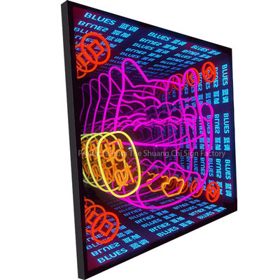 Affichage personnalisé de barres de néon LED pour la publicité en miroir infini étanche en extérieur dans les hôtels