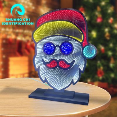 L'éclairage à LED multicouche miroir néon abîme miroir signes d'art pour la décoration de Noël