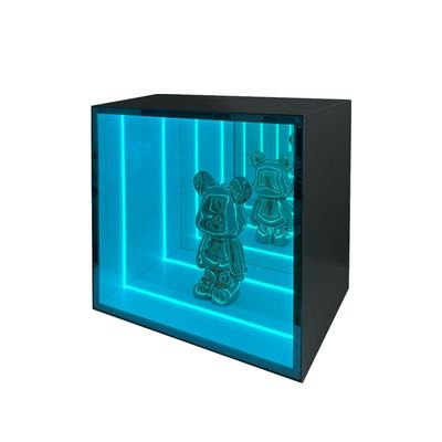 Couleurs personnalisables LED Casse d'affichage miroir en verre pour le style moderne Cabine de vin personnalisée