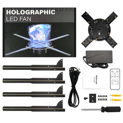 Ventilateur LED de publicité holographique 3D avec contrôle Wifi et imagerie rotative de pointe