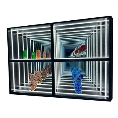 Couleurs personnalisables Infinite Abyss Mirror Display Case pour la maison et les espaces commerciaux