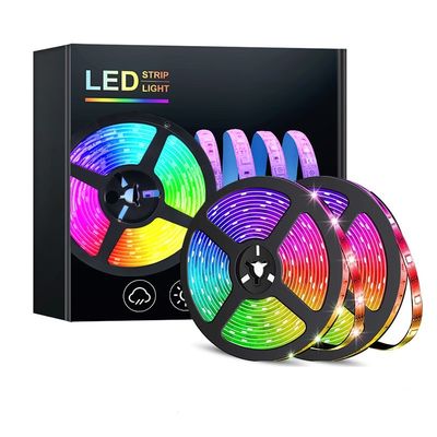 Contrôlé par WiFi RGBW LED Strip Light 5m 10m 50m 12V 24V 5050 Variation de couleur multicolore