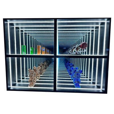 Décoration d'événement de mariage LED personnalisée Neon en verre avec décorations de vitrine miroir