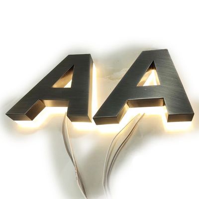 L'acrylique LED bande en acier inoxydable caractères lumineux pour les panneaux d'affichage extérieurs