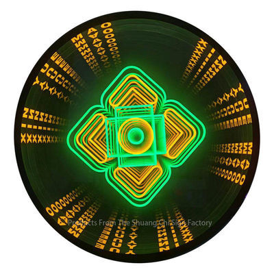 Art murale à miroir au néon LED abordable avec une touche ludique et une autre source de lumière