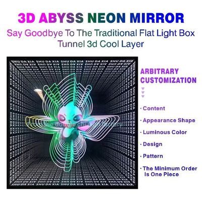 Art murale à miroir au néon LED abordable avec une touche ludique et une autre source de lumière