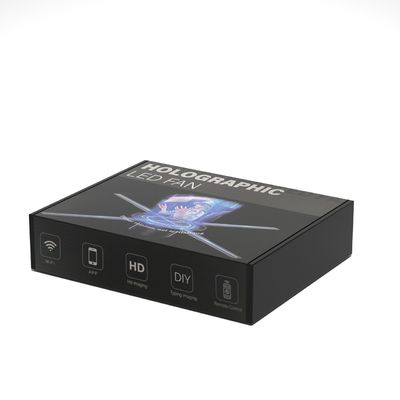 2300 Lumière 65 cm Nuage 1080p Hologramme Wifi Ventilateur vidéo numérique Affichage 3D LED