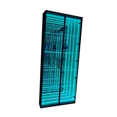 Décoration d'événement de mariage néon en verre LED avec boîtier d'affichage en miroir en DC12V/AC110-220V