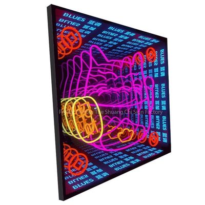 Miroirs au néon abîme parfait point focal personnalisé miroir au néon infini avec support de faible luminosité