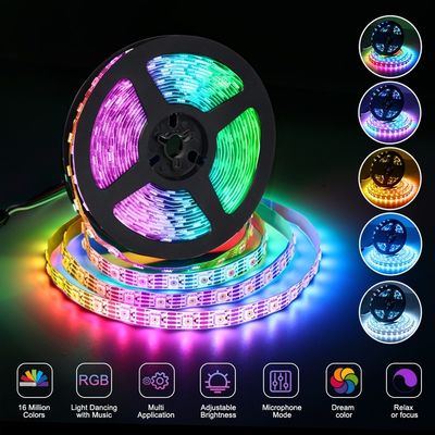 Décoration intérieure 5m 10m RGB LED Strip Lights avec contrôle IR et SMD imperméable à l'eau 5050