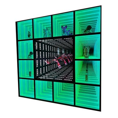 Superbement conçu Cabinet d'affichage de miroir d'abîme lumineux infini avec taille personnalisée