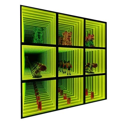 Cabinet d'affichage de miroir magique infini pour la décoration de magasins commerciaux