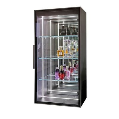 Modèle de meuble à vin personnalisé pour la maison de rangement décoratif mur suspendu abîme miroir éclairage