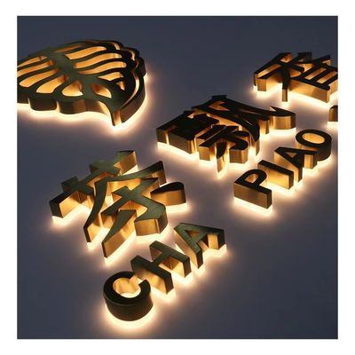 Adaptateur d'alimentation personnalisé extérieur en acier inoxydable LED rétroéclairée panneaux lumineux