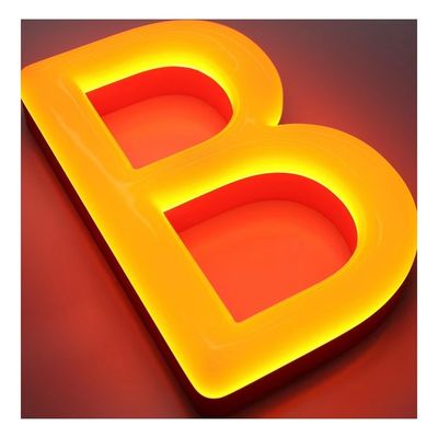 Signe ouvert acrylique Caractéristiques lumineuses de rail avec ampoules LED Source lumineuse Lettres rétroéclairées