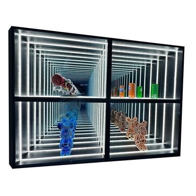 Casse d'affichage de lampes à miroir à LED intérieur et extérieur avec épaisseur personnalisée