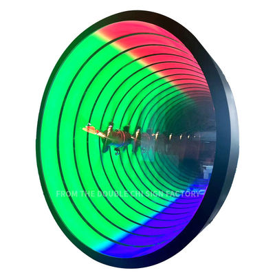 Signe de lettre de tunnel à LED en verre avec effet miroir à l'infini et tension DC12V/AC110-220V