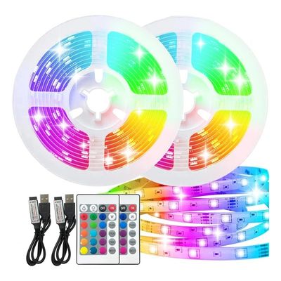 Complètement équipé de commande vocale flexible imperméable à l'eau Smart RGB LED Strip Light 16,4ft Changement de couleur