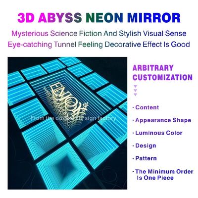 Lumières de miroir au néon intérieure Voltage extérieur DC12V/AC110-220V pour jouer à des images miroir magique