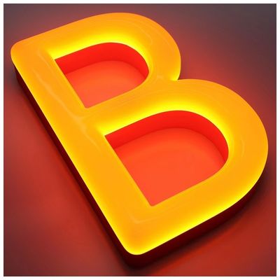 Logo personnalisé caractères lumineux avec éclairage à bande LED acrylique en acier inoxydable