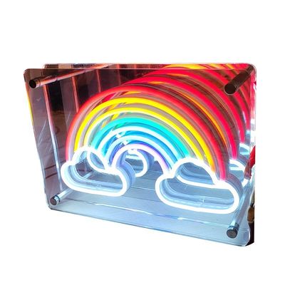 Mini personnage lumineux 3D panneaux d'affichage miroir infini lettres LED avec canal sans fil