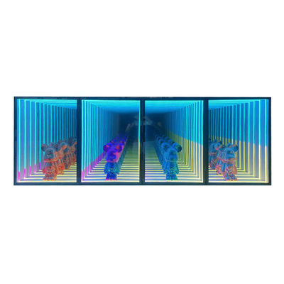 Taille personnalisée Mode Light Up 3D LED Infinity Mirror Casse d'affichage pour les articles à la mode