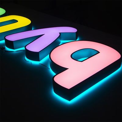 Affichage publicitaire Panneau de boîte lumineuse LED avec tension d'entrée 12V et caractères lumineux
