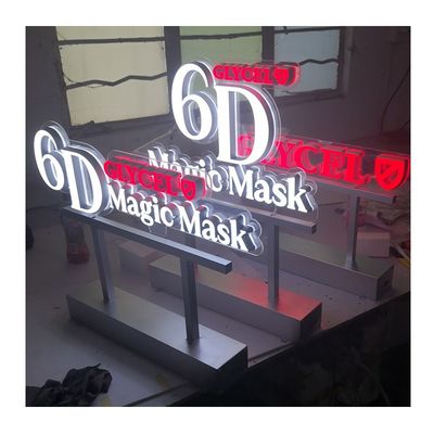Signes de lettres de l'alphabet LED personnalisés à double face éclairés pour l'affichage extérieur intérieur