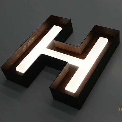 Signes de lettres de l'alphabet LED personnalisés à double face éclairés pour l'affichage extérieur intérieur