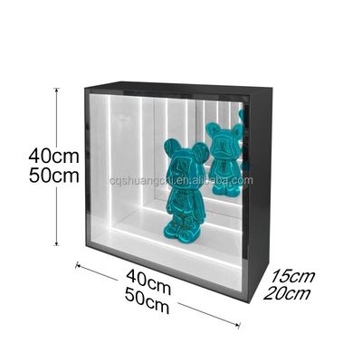 Casse d'affichage de bijoux en verre miroir en bois épaisseur et efficacité personnalisées