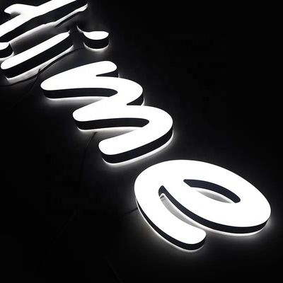 Affichage du centre commercial Lettres rétroéclairées LED personnalisées avec lumière au néon et lettres en aluminium