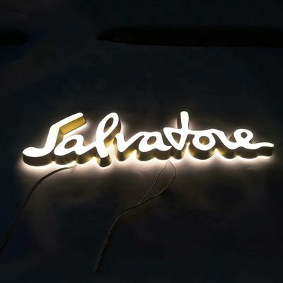 Affichage du centre commercial Lettres rétroéclairées LED personnalisées avec lumière au néon et lettres en aluminium