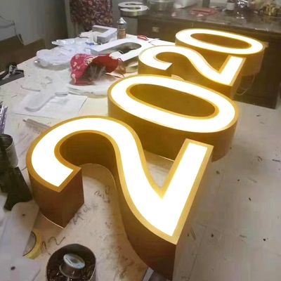 Affichage du centre commercial Lettres rétroéclairées LED personnalisées avec lumière au néon et lettres en aluminium