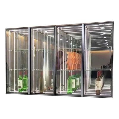 2024 bijoux en verre 3D cas d'affichage de miroir à l'infini haute luminosité LED