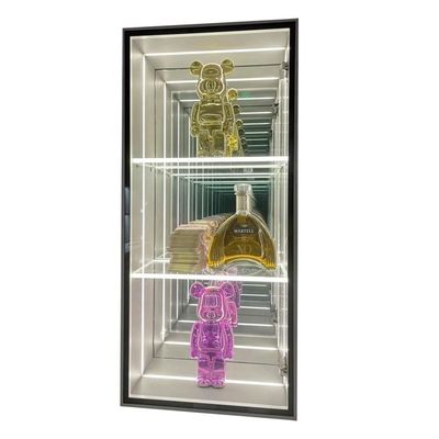 2024 bijoux en verre 3D cas d'affichage de miroir à l'infini haute luminosité LED