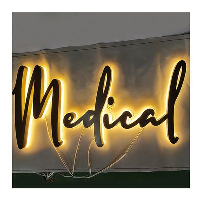 Source lumineuse au néon LED Signal de lettres en acier inoxydable de couleur personnalisée pour les centres commerciaux