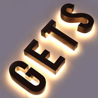 Source lumineuse au néon LED Signal de lettres en acier inoxydable de couleur personnalisée pour les centres commerciaux