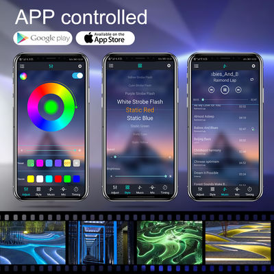 3M Aura BT Mesh Mobile Smart Phone APP Control Dimmable Flexible RGB SMD 5050 150 Lampes à LED à bande avec 40 touches