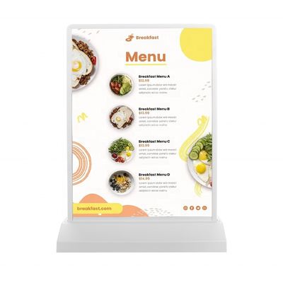 Bar Store Restaurant A4 A5 Boîte à lumière LED rechargeable avec affichage du menu de la table