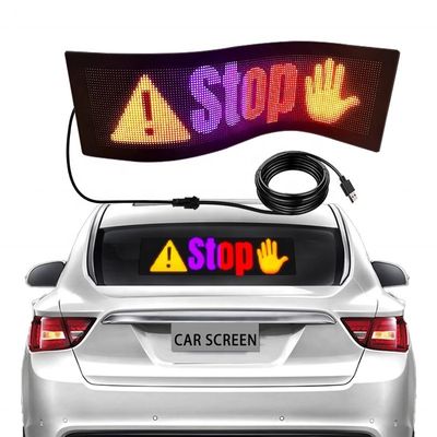 5 mm Pixel Pitch Smart App Programmeable Signal LED de voiture pour des messages publicitaires flexibles