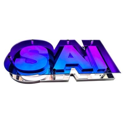 Consommation d'énergie personnalisée Signal miroir à l'infini Logo 3D LED Lettres électroniques